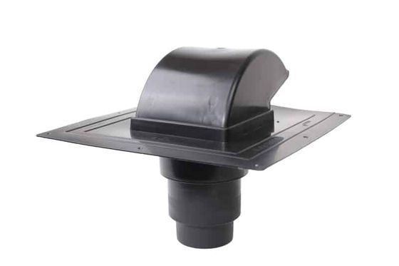 Low Profile Exhaust Vent W/4"5"6" Adapter - Black