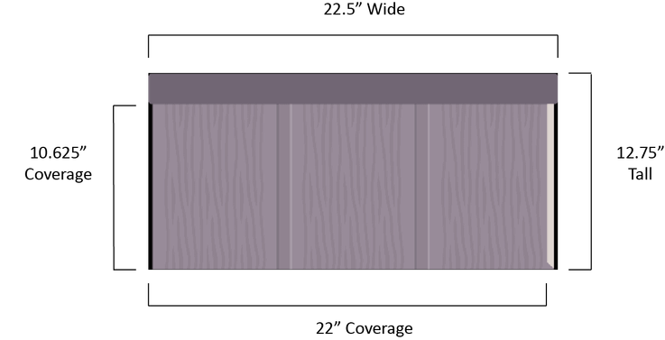 Metal Line Shingle profile drawing with dimensions