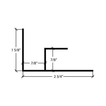 PVC Inside Corner (F Trim) - PVCIC