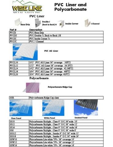 PVC Liner and Polycarbonate — cover