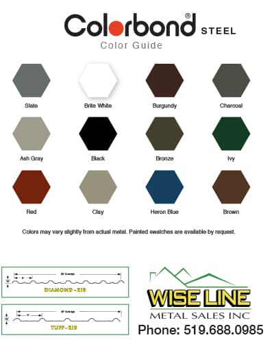 COLORBOND Metal Color Chart
