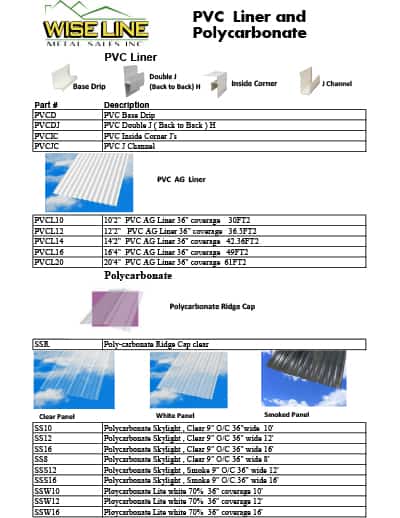 PVC Liner and Polycarbonate